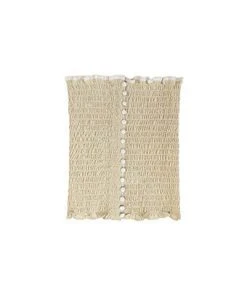 [NOFFICIALNOFFICE] SS 22 COLOR WAVE SMOCKING TOP BUTTER