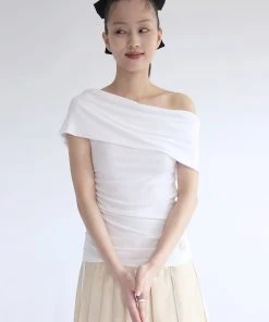 [NOFFICIALNOFFICE] SS 22 REVERSIBLE OFF SHOULDER TOP WHITE