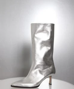 [OV] Seasonless Shine Cowhide Middle Boots