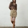 [90GALLERY] SS 22 WRAP POCKET SKIRT / Taupe
