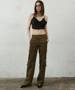 [90GALLERY] SS 22 TWO BUTTON CARGO PANTS / Khaki