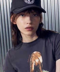 [ART SPEAK HOUSE] Seasonless HORSE SYMBOL 5PANEL CAP, CHARCOAL