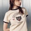 [ART SPEAK HOUSE] SS 22 FEISTY CAT SHORT SLEEVE TEE, BEIGE/BROWN