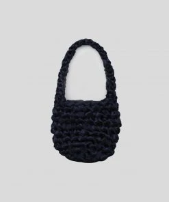 Best Sellers [POKOFOSCA] Seasonless SHINE KNIT BAG (NAVY)