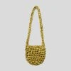 [POKOFOSCA] Seasonless CROSS SHINE KNIT BAG (GOLDEN YELLOW)
