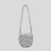 [POKOFOSCA] Seasonless CROSS SHINE KNIT BAG (PURE SILVER) Best Sellers