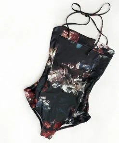 [ELFELFELF ARCHIVES] Summer 22 SWIMMING BODY SUIT-WHITE FLOWER