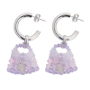 Best Sellers [SWINGSET] Seasonless Hand Bag Beads Earrings (Lavender)