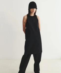 Best Sellers [REPOS] SS 22 FLAT SLEEVELESS DRESS (BLACK)