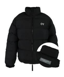 [OY] FW 21 SIDE ZIPPER LOGO DOWN JUMPER-BLACK