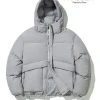 [CODEGRAPHY] Winter 21 Utility Duck Down Hooded Short Padded Jacket_CoolGray