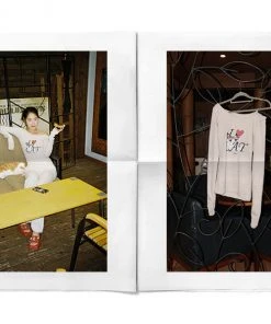 [RURU] FW 21 I LOVE CAT HOODIE LONG SLEEVE [OATMEAL]