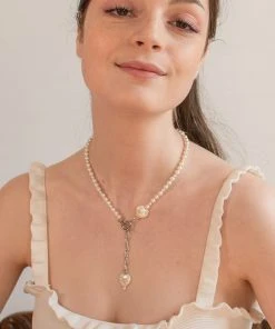 L'OMBRILLANT [LOMBRILLANT] Seasonless Heart Pearl Necklace