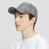 BADINBAD [BAD IN BAD] Seasonless PLAIN LOGO CHECK CAP_GREY