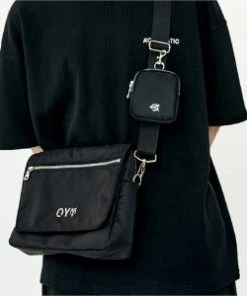 [OY] Seasonless LAYERED CROSS BAG-BLACK