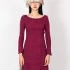 [SPUNKY] FW 21 KNIT CUTTING DRESS (WINE)