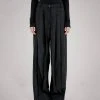 Best Sellers [FLARE] Winter 21 3.Pin-tuck Wide Pants - Black (FL-221)
