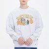 [ROMANTIC CROWN] Winter 21 UNICORN LION LOGO SWEAT SHIRT_LIGHT GREY