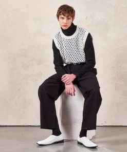Best Sellers [DWSCOMPANY] Winter 21 Drop Knit Vest (white)
