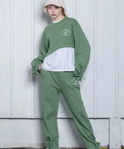 UNORMAL Best Sellers [UNUSUALNORMAL] FW 21 POINT SWEAT PANTS _ MINT KHAKI