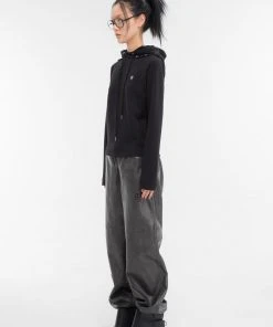 [GIMMETHEYOUNG] Winter 21 OPEN TURTLE NECK HOODY / BLACK Best Sellers