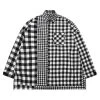 [AJO BY AJO] FW 21 Oversized Buffalo Check Mixed Shirt [White] Best Sellers
