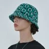 [OY] Seasonless MONOGRAM BUCKET HAT-GREEN