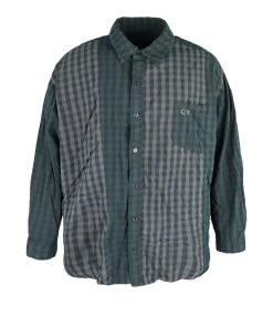 Best Sellers [OY] FW 21 PIGMENT MIX CHECK SHIRTS-DARK NAVY/GREEN