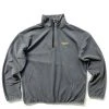[GINGHAMBUS] FW 21 LOGO FLEECE HALF ZIPUP PULLOVER DARKGRAY