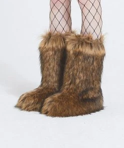 [CRANK] Winter 21 LONG ECO FUR BOOTS_BR