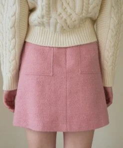 [STEP AROUND] FW 21 [SET] A-LINE ALAPCA SHORT SKIRT_PINK