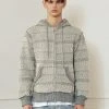 Best Sellers [LECYTO] Winter 21 INSIDE-OUT JACQUARD KNIT HOODIE ZIP-UP_[M.GRAY]
