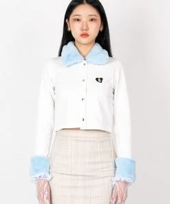 [SPUNKY] FW 21 FUR CARDIGAN (WHITE) Best Sellers