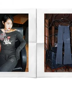 [RURU] FW 21 I LOVE CAT BOOTS-CUT PANTS [CHARCOAL]