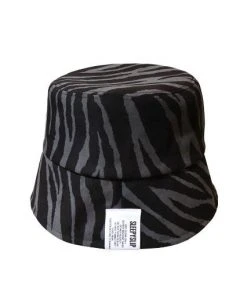 [SLEEPY SLIP] Seasonless ZEBRA BLACK/GRAY BUCKET HAT SLEEPYS SLIP