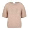 [STEP AROUND] FW 21 [ITALY]MO HAIR HALF SLEEVE KNIT TOP [PINK]