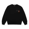 Best Sellers [DUCKDIVE] FW 21 Melting Basic Logo Sweatshirt Black