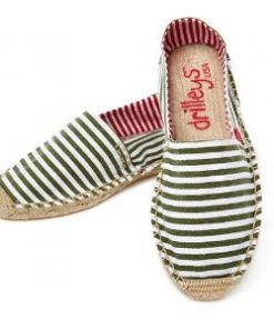 [DRILLEYS] Seasonless Espardew Olive Green Wide Stripe Woman260mm(39)