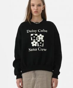 Best Sellers [NANA CREW] FW 21 DAISY CUBE SWEATSHIRT - BLACK