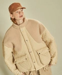 [FABERFINGER] FW 21 Fleece Block Quilted Jumper (Beige) Best Sellers