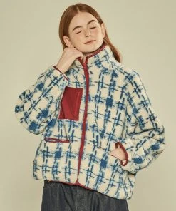 Best Sellers [FABERFINGER] FW 21 Sharp Pattern Fleece Jumper (Blue)