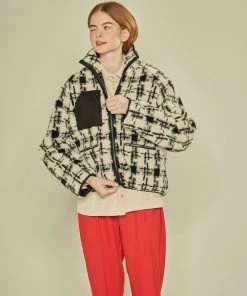 Best Sellers [FABERFINGER] FW 21 Sharp Pattern Fleece Jumper (Black)