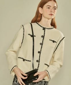 [FABERFINGER] FW 21 Knitted Tweed Jacket (Ivory)