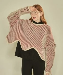 Best Sellers [FABERFINGER] FW 21 Wave Knit (Red)
