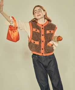 [FABERFINGER] FW 21 Fleece Pocket Vest (Brown)