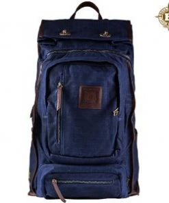 [BUILFORD] Seasonless Roll Top Safari Backpack Navy Grid