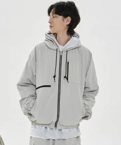 [HAVEOFFDUTY] FW 21 NYLON WORK HOODIE JACKET (LIGHT-GREY) Best Sellers