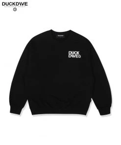 Best Sellers [DUCKDIVE] FW 21 Basic Logo Sweatshirt Black