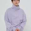 Best Sellers [BENSIMON] FW 21 WIDE COLLAR OVER HALF ZIP UP - LAVENDAR