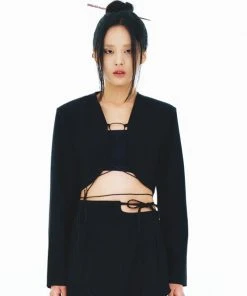 Best Sellers [ROSEAPPLE] FW 21 213-ROPE BOLERO JACKET